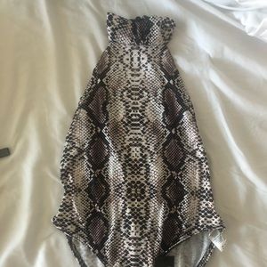 Snakeskin print bodysuit